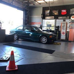 My car in smog bay My car in smog bay
