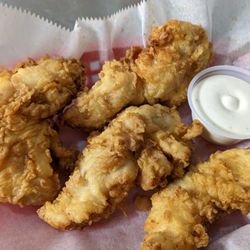 The Drake - Chicken tenders rolled in flour and buttermilk and cooked golden brown.