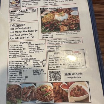 Cafe Filipino - Menu - Desserts Near Me - Hurst, Texas
