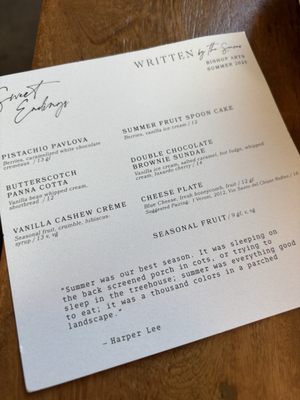 Menu photo 5 Written By The Seasons Dallas, TX Menu photo 5 Written By The Seasons Dallas, TX