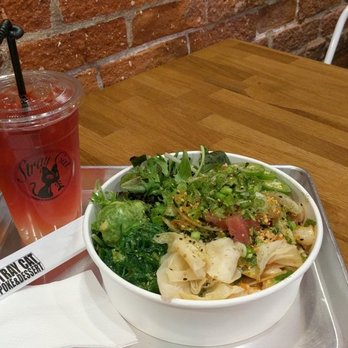 Roll Factory by Straycat Kitchen - Medium sized bowl with hibiscus tea and lemonade - Poke Near Me - Pasadena, California Roll Factory by Straycat Kitchen - Medium sized bowl with hibiscus tea and lemonade - Poke Near Me - Pasadena, California
