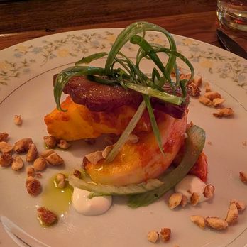 Mabel Gray - Kimchi Honeycrisp Apple, nice cold course with warm Korean flavors, smokey bacon, roasted peanuts, celery, and lemon crema... - New American Near Me - Hazel Park, Michigan