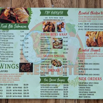 Fresh Bites & Smoothie's - New menu as of 05/2026 - Juice Bars & Smoothies Near Me - Buffalo, New York