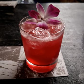 Valkyrie - "The Flower" - an amazing gin drink subtle spice and floral notes. - Cocktail Bars Near Me - Tulsa, Oklahoma