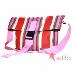 Selba-gemacht - Kuriertasche rosa-rot