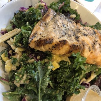 HS Green - Salmon Ginger Salad - Salad Near Me - Houston, Texas