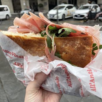 All'Antico Vinaio - Schiacciata with truffle mushroom and mortadella - Sandwiches Near Me - Florence, FI All'Antico Vinaio - Schiacciata with truffle mushroom and mortadella - Sandwiches Near Me - Florence, FI