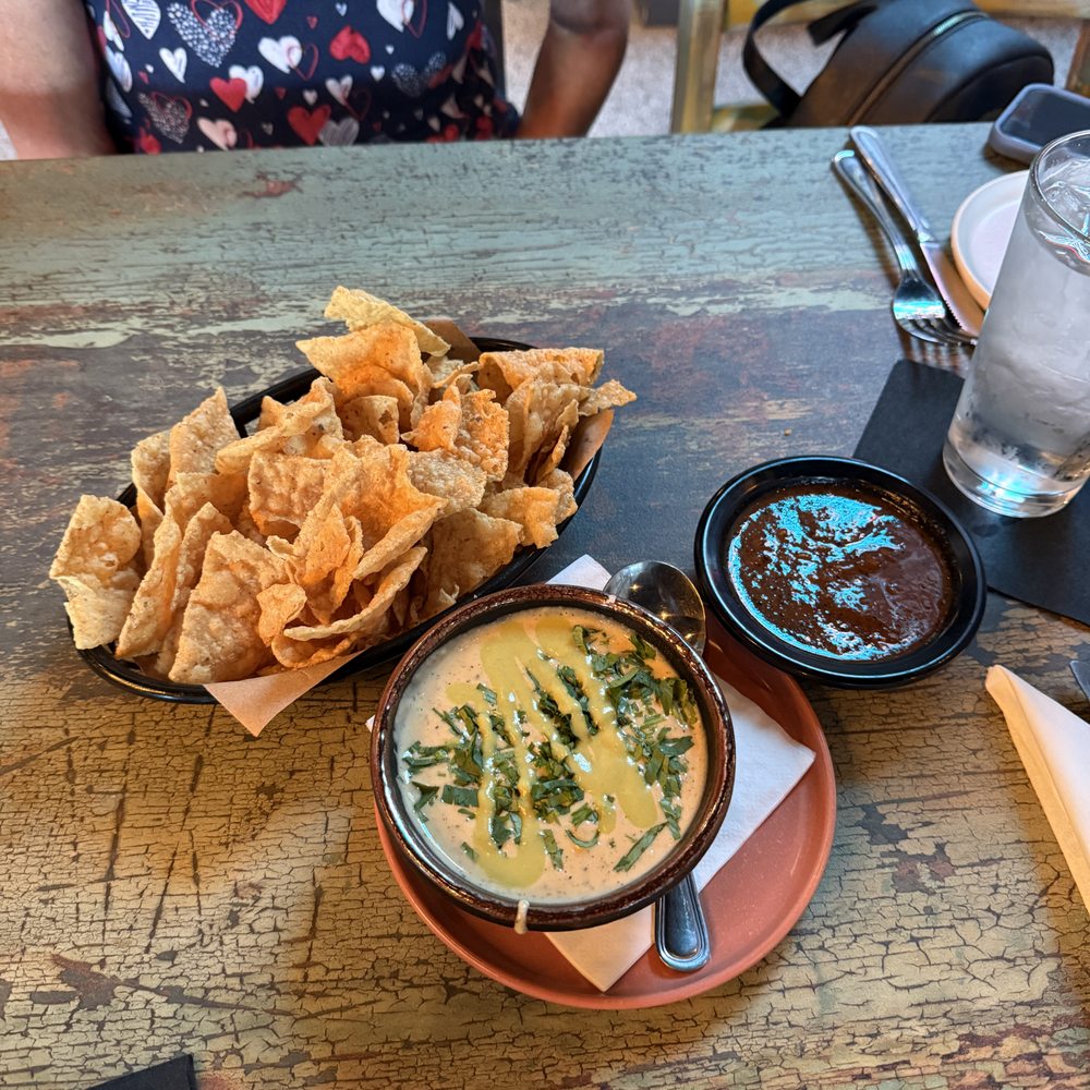 Conejos - Green Chile Queso, Salsa and Chips. - Tex-Mex Near Me - Leander, Texas Conejos - Green Chile Queso, Salsa and Chips. - Tex-Mex Near Me - Leander, Texas