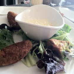 Slice of Italy - Fried avocado with goat cheese. Breaded & deep fried - enough for 2-4 to share.