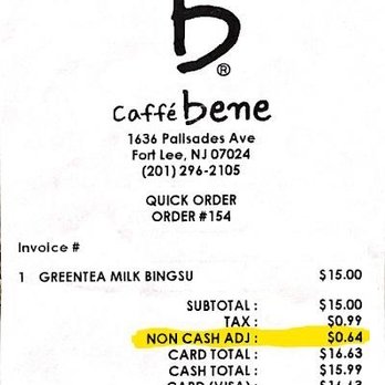 Caffe Bene - Fort Lee - Credit card fee (4%) - Cafes Near Me - Fort Lee, New Jersey