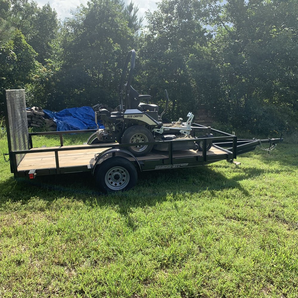 Diamond City Trailer Mfg - My 60" Dixie Chopper mower. Also on my property here near Hot Springs, AR. - Trailer Dealers Near Me - Delight, Arkansas