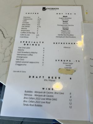 Menu photo 8 Cafenated Coffee Company Berkeley, CA