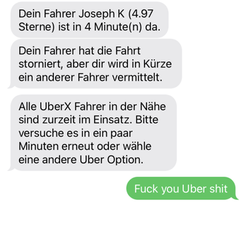 Uber - 02 - Cancellation sms - Taxis Near Me Uber - 02 - Cancellation sms - Taxis Near Me