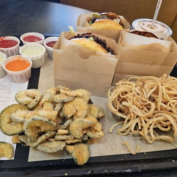 Wild Pastures Burger - Burgers and sudss (Fried Pickles  and Onion Rings) - Burgers Near Me - Boulder, Colorado