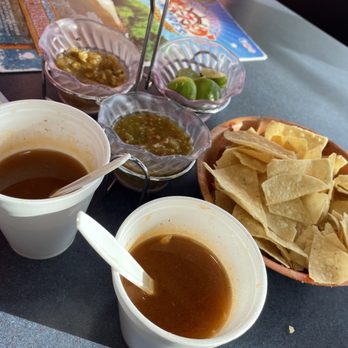 Mariscos 7 Mares - Chips and salsa with seafood consume - Seafood Near Me - Tolleson, Arizona Mariscos 7 Mares - Chips and salsa with seafood consume - Seafood Near Me - Tolleson, Arizona