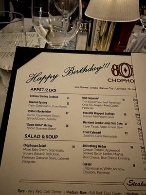 Menu photo 6 801 Chophouse Clayton, MO