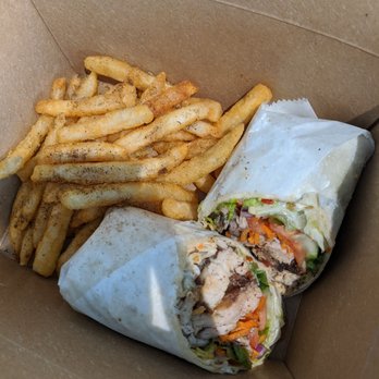 UJerk Caribbean Eatery - UJerk chicken wrap with fries - Caribbean Near Me - Cleveland, Ohio UJerk Caribbean Eatery - UJerk chicken wrap with fries - Caribbean Near Me - Cleveland, Ohio