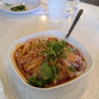 Pan Dumpling House - Glass noodles in chili sauce - $7.99 - Chinese Near Me - Corona, California Pan Dumpling House - Glass noodles in chili sauce - $7.99 - Chinese Near Me - Corona, California