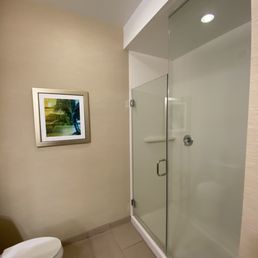 Spacious Glass shower Spacious Glass shower