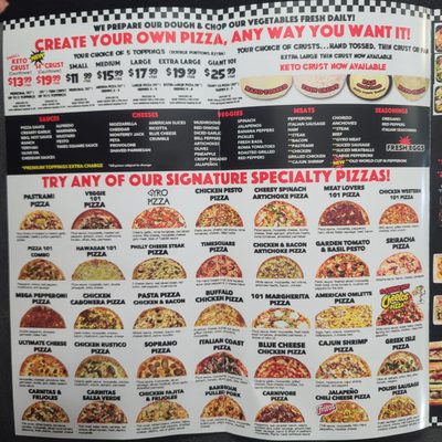 Menu photo 1 Pizza 101 Fontana, CA Menu photo 1 Pizza 101 Fontana, CA
