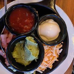 Montana's - Salsa, guacamole, and sour cream for the potato skins