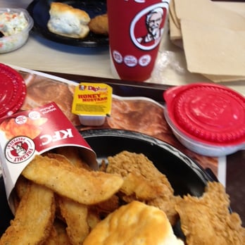 KFC - chicken strips meal w/potato wedges & cole slaw - Fast Food Near Me - McHenry, Illinois