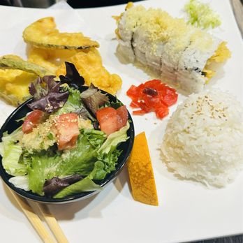 Osaka Story - Vegetable Tempura and Vegetable Tempura Roll Dinner - Sushi Bars Near Me - Long Beach, California Osaka Story - Vegetable Tempura and Vegetable Tempura Roll Dinner - Sushi Bars Near Me - Long Beach, California