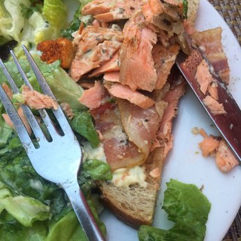 Corktree Cellars - Canned salmon & raw bacon on soggy wheat bread - New American Near Me - Carpinteria, California