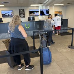 Nu Car Rentals - Customers ahead of me with one service rep working. Each one takes about 15 minutes. There was six when I got here.