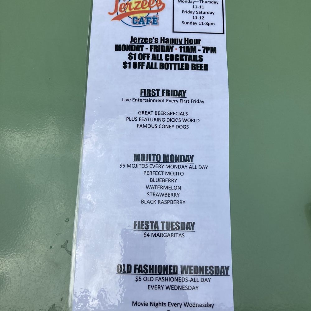 Jerzee’s Cafe - Happy Hour Menu - Sports Bars Near Me - Canton, Ohio Jerzee’s Cafe - Happy Hour Menu - Sports Bars Near Me - Canton, Ohio