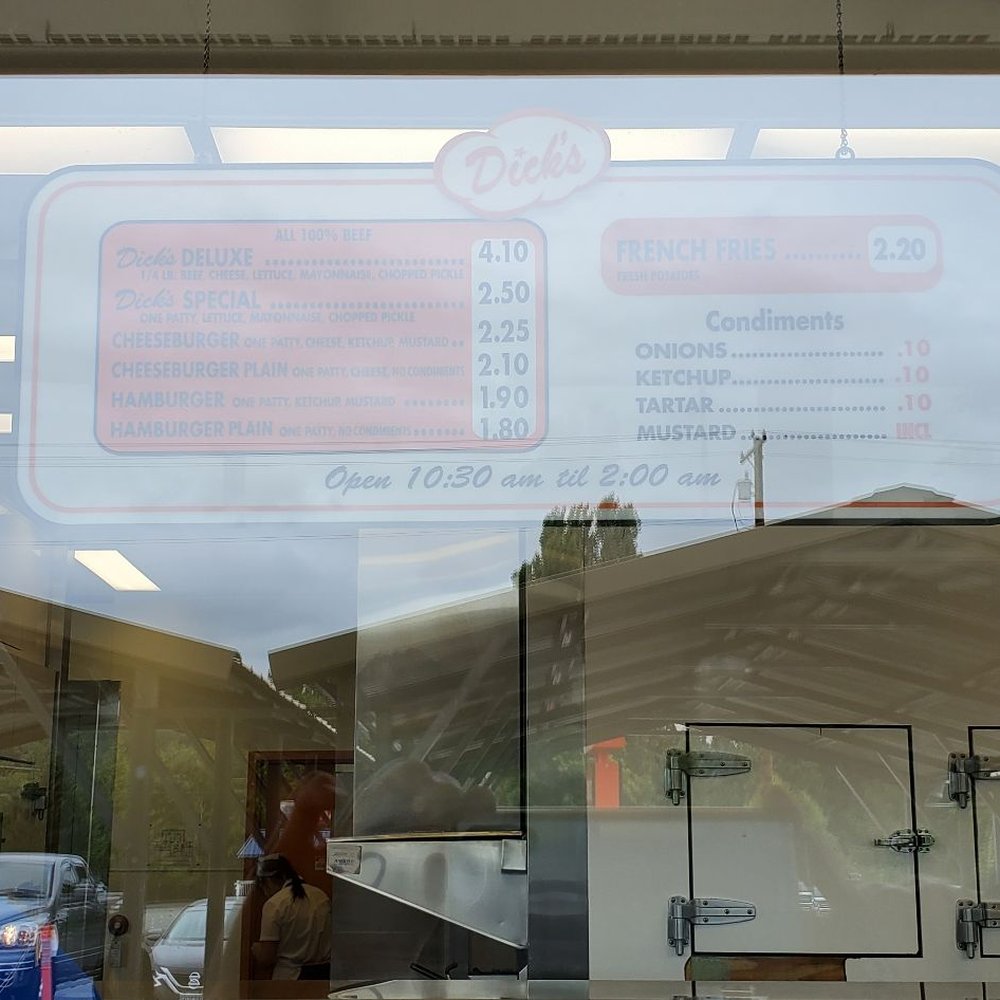 Dick's Drive-In - Ultimate Covid protection! - Burgers Near Me - Edmonds, Washington Dick's Drive-In - Ultimate Covid protection! - Burgers Near Me - Edmonds, Washington