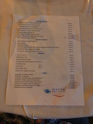 Menu photo 2 Bistro del Mar Zihuatanejo, GRO Menu photo 2 Bistro del Mar Zihuatanejo, GRO