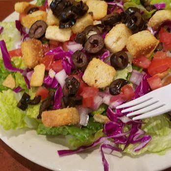 Uncle Joe's Pizzeria Downtown - Salad that comes with the slice and salad deal..it's huge - Pizza Near Me - Anchorage, Alaska