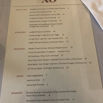 XO Restaurant - Menu - Asian Fusion Near Me - Honolulu, Hawaii