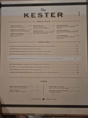 Menu photo 6 The Kester Pompano Beach, FL Menu photo 6 The Kester Pompano Beach, FL