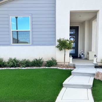 Pablo’s Landscaping & Concrete  - Installed artificial grass and concrete staircase. Beautiful landscape - Irrigation Near Me
