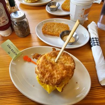 Bomb Biscuit - Bacon egg and cheese with a gluten free biscuit. - Breakfast & Brunch Near Me - Atlanta, Georgia