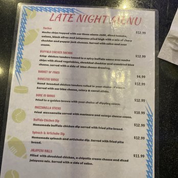 Funky Murphy's - Late night menu is different from the regular menu! - Sports Bars Near Me - Marlborough, Massachusetts