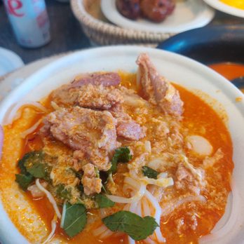 Nok’s Kitchen - Finished bowl of pork noodle soup - Laotian Near Me - Westminster, California Nok’s Kitchen - Finished bowl of pork noodle soup - Laotian Near Me - Westminster, California