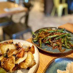 Mamak Asian Street Food - Black Bean Fish  & Stir Fried Green Beans
