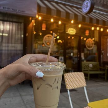 OK Cafe - Plain ol' oat milk iced latte - Coffee & Tea Near Me - Astoria, New York