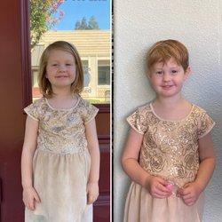 Tangle Free - Before and after of my 4 year old daughter's big haircut at Tangle Free!