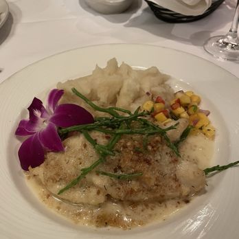 Summit House - John Dory entree with garlic mashed potatoes and sea beans. Amazing! - Steakhouses Near Me - Fullerton, California Summit House - John Dory entree with garlic mashed potatoes and sea beans. Amazing! - Steakhouses Near Me - Fullerton, California