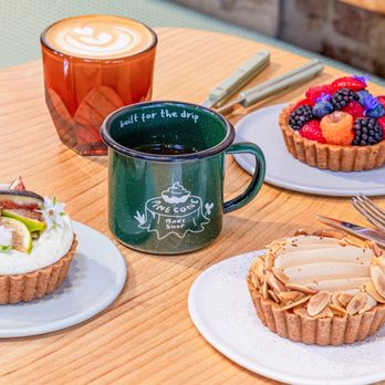 Pinecone Bakeshop Plus Cafe - Tart and Coffee Assortment - Coffee & Tea Near Me - Alhambra, California Pinecone Bakeshop Plus Cafe - Tart and Coffee Assortment - Coffee & Tea Near Me - Alhambra, California