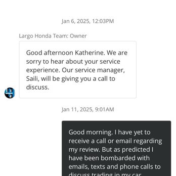 Largo Honda - To further prove my point how this dealership does not deserve your business. - Auto Repair Near Me - Florida City, Florida Largo Honda - To further prove my point how this dealership does not deserve your business. - Auto Repair Near Me - Florida City, Florida