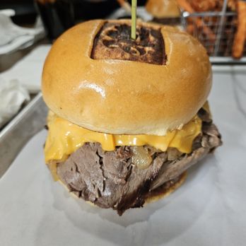 Brooklyn Dip And Burger - Called off the menu. Roast beef and smashburger cheese and onions served with au jus. - Burgers Near Me - Mineola, New York