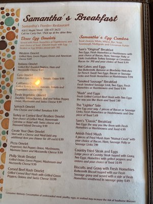 Menu photo 4 Samantha's Frontier Restaurant Hartville, OH Menu photo 4 Samantha's Frontier Restaurant Hartville, OH