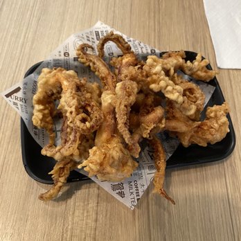 BLOCK 18 Cart Noodle - a pile of fried squids - Noodles Near Me - Richmond, British Columbia BLOCK 18 Cart Noodle - a pile of fried squids - Noodles Near Me - Richmond, British Columbia