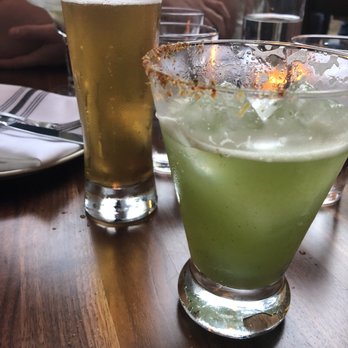Chaak Kitchen - Jalapeño margarita (I got too excited and drank before I could take a picture) & watermelon beer on draft - Cocktail Bars Near Me - Tustin, California