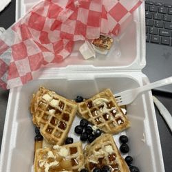 The Whistle Stop Cafe - This waffle wasn't even prepared on a waffle iron!